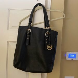Michael Kors black leather tote